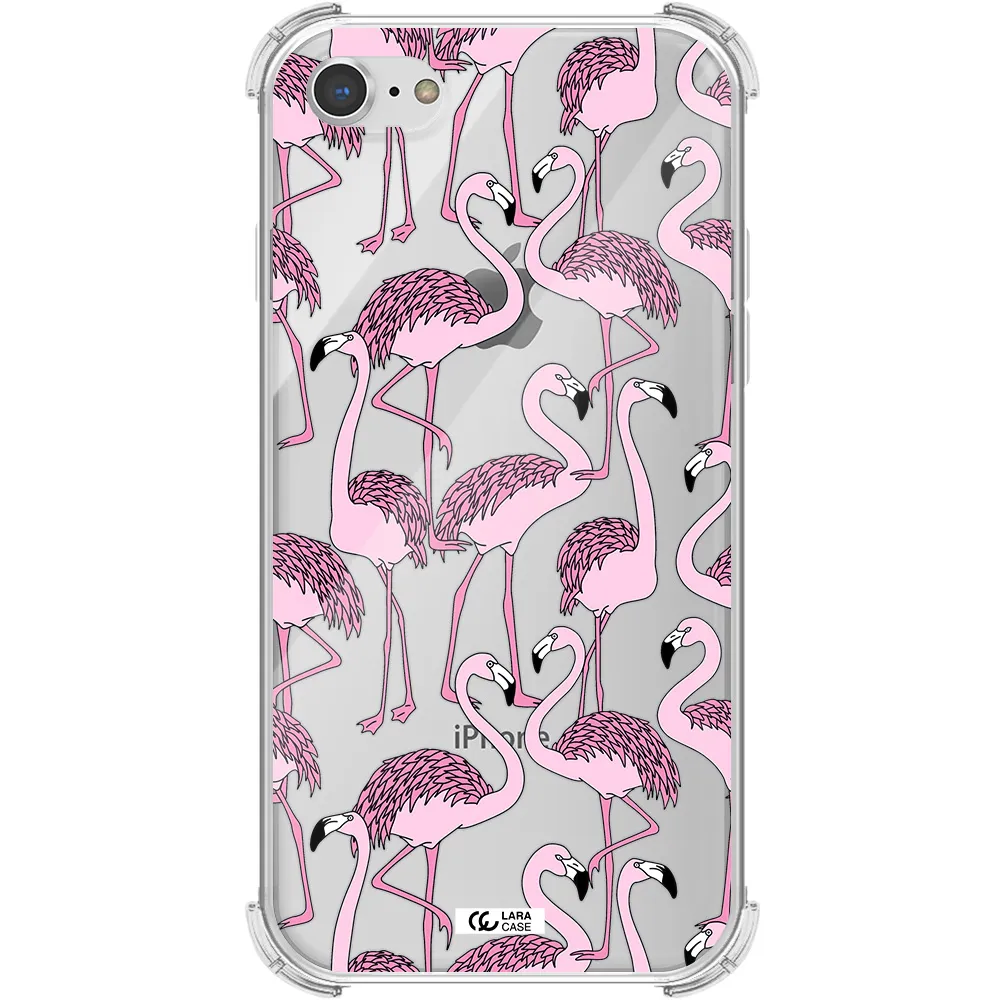 Flamingo Apple iPhone 8 Clear PC Case