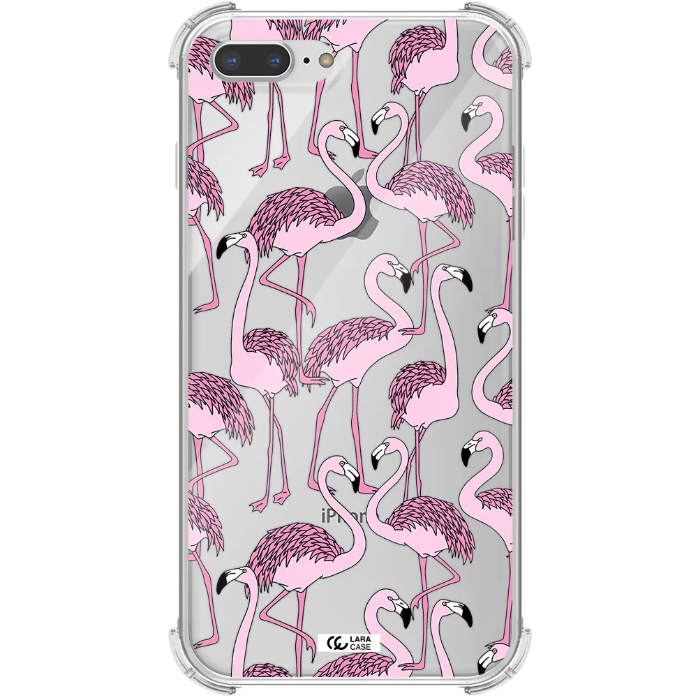Flamingo Apple iPhone 8 plus Clear PC Case