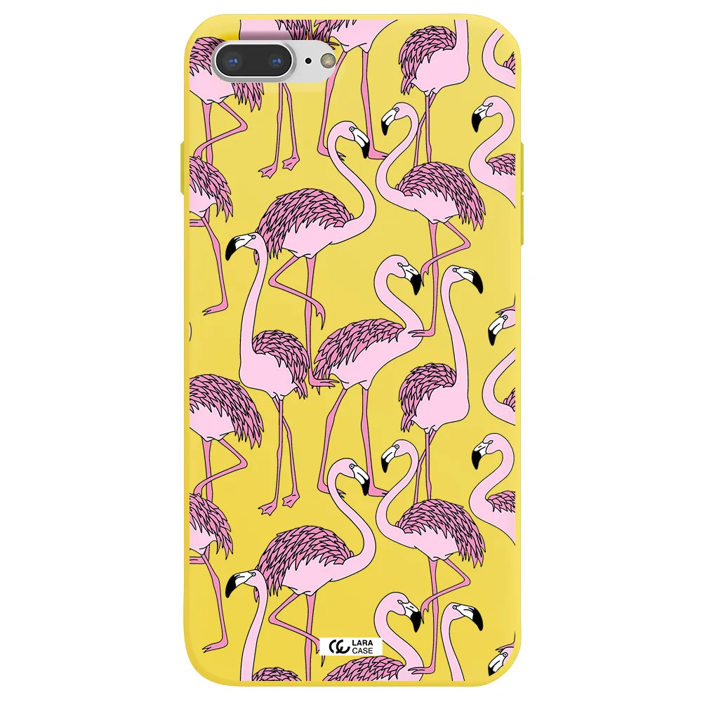 Flamingo Apple iPhone 8 plus Silicone canary yellow Case