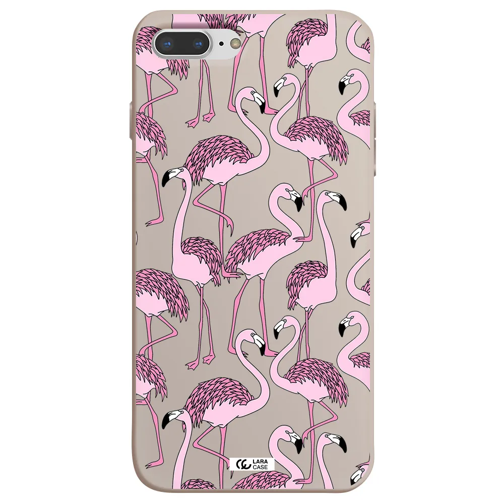 Flamingo Apple iPhone 8 plus Silicone Stone Case