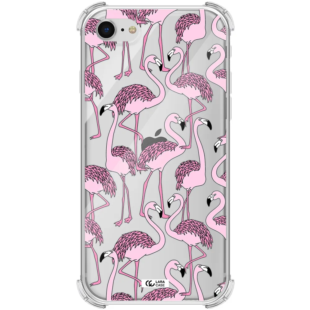 Flamingo Apple iPhone se 2020 Clear PC Case