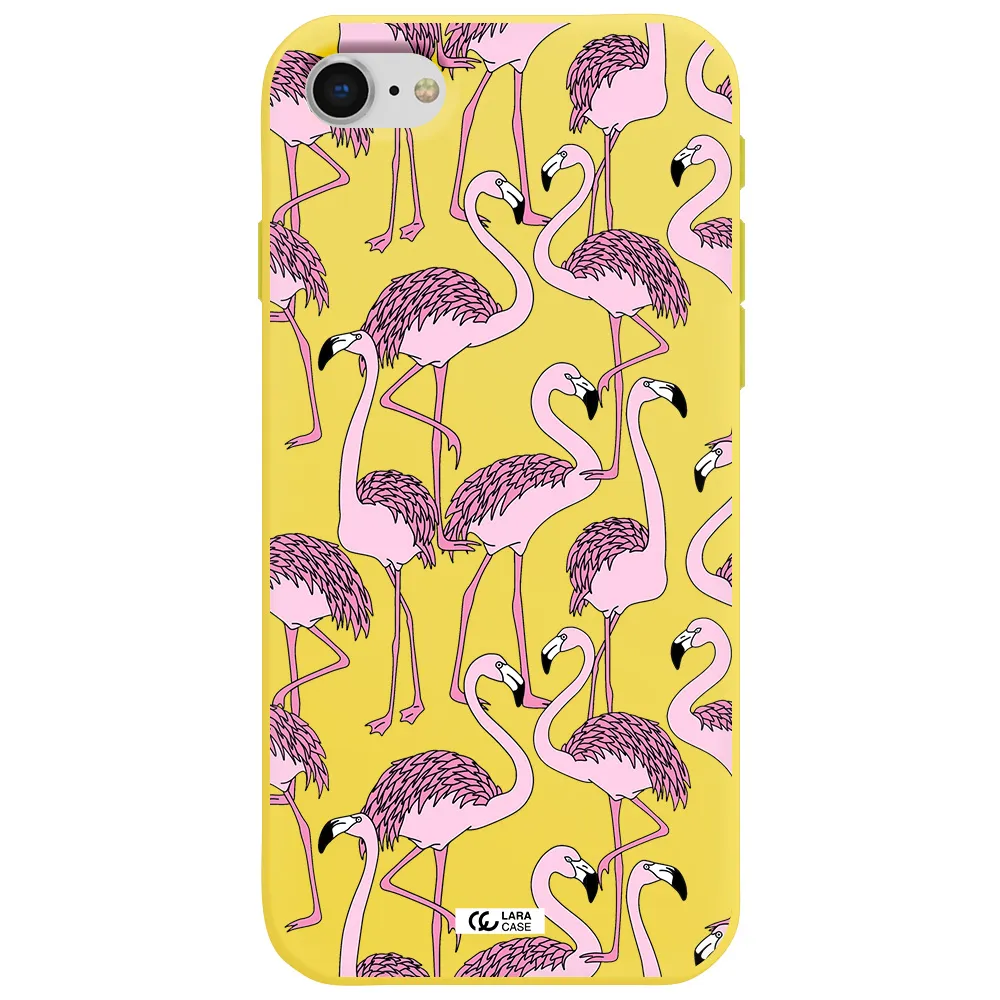 Flamingo Apple iPhone se 2020 Silicone canary yellow Case