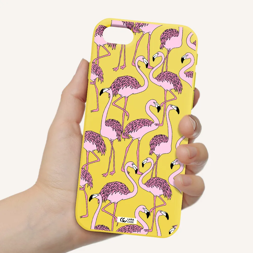 Flamingo Apple iPhone se 2020 Silicone canary yellow Case