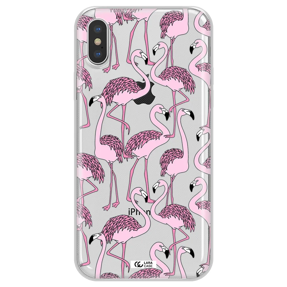 Flamingo Apple iPhone X Clear TPU Case