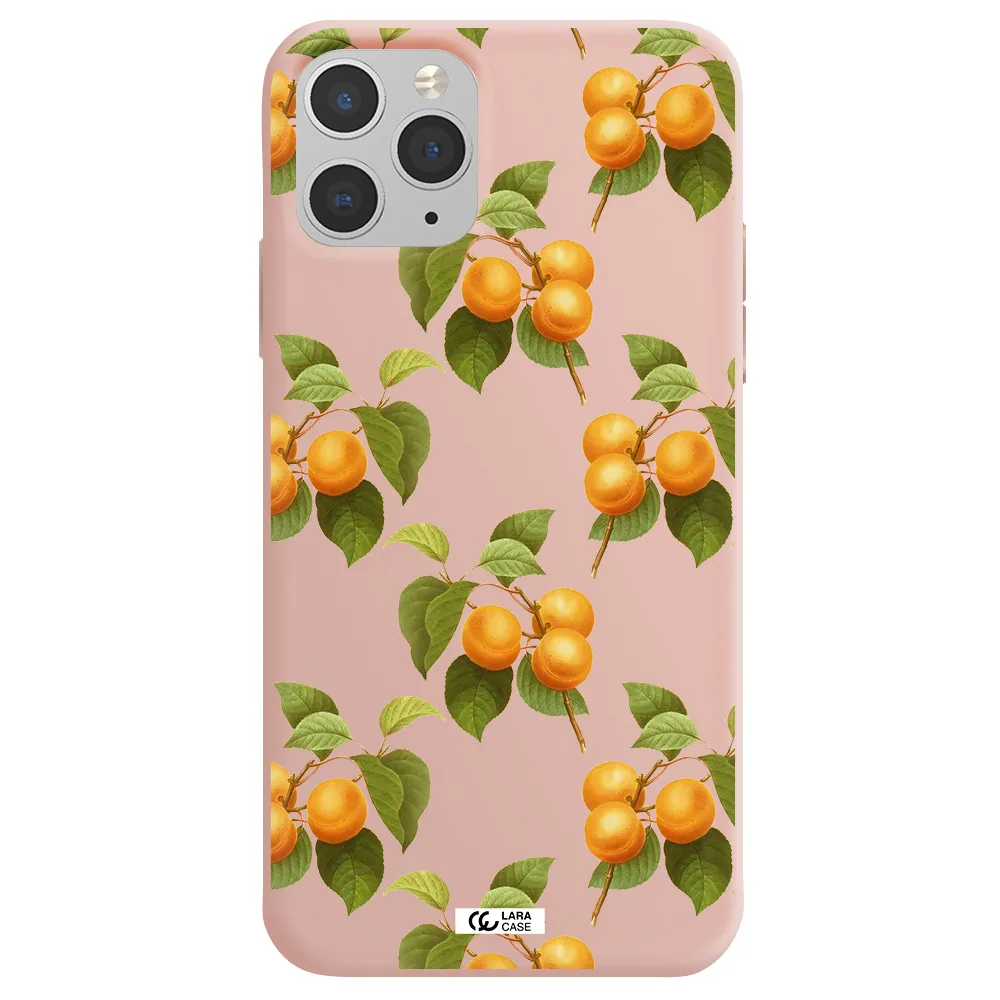 Apricot Apple iPhone 11 pro max Silicone pastel pink Case