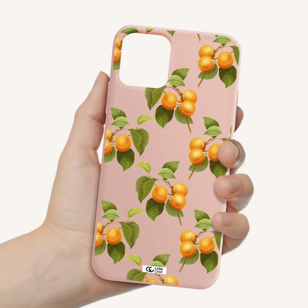 Apricot Apple iPhone 11 pro max Silicone pastel pink Case
