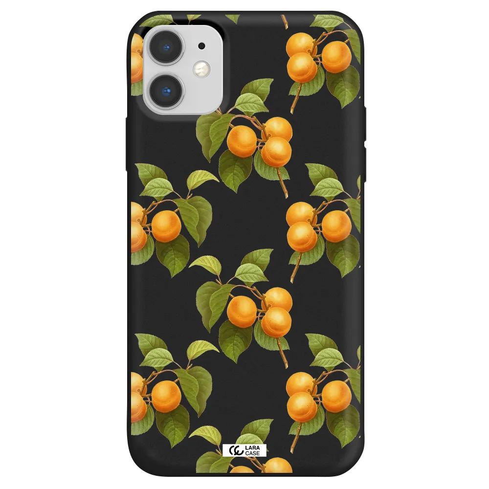 Apricot Apple iPhone 11 Silicone black Case