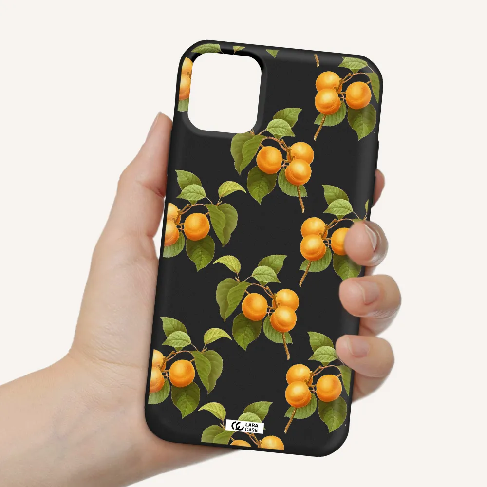 Apricot Apple iPhone 11 Silicone black Case