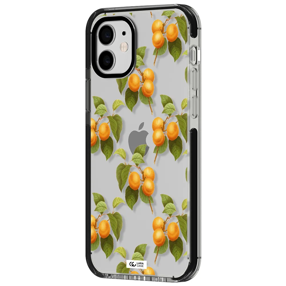 Apricot Apple iPhone 12 impact black border Case