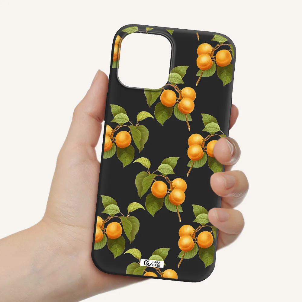 Apricot Apple iPhone 12 pro max Silicone black Case