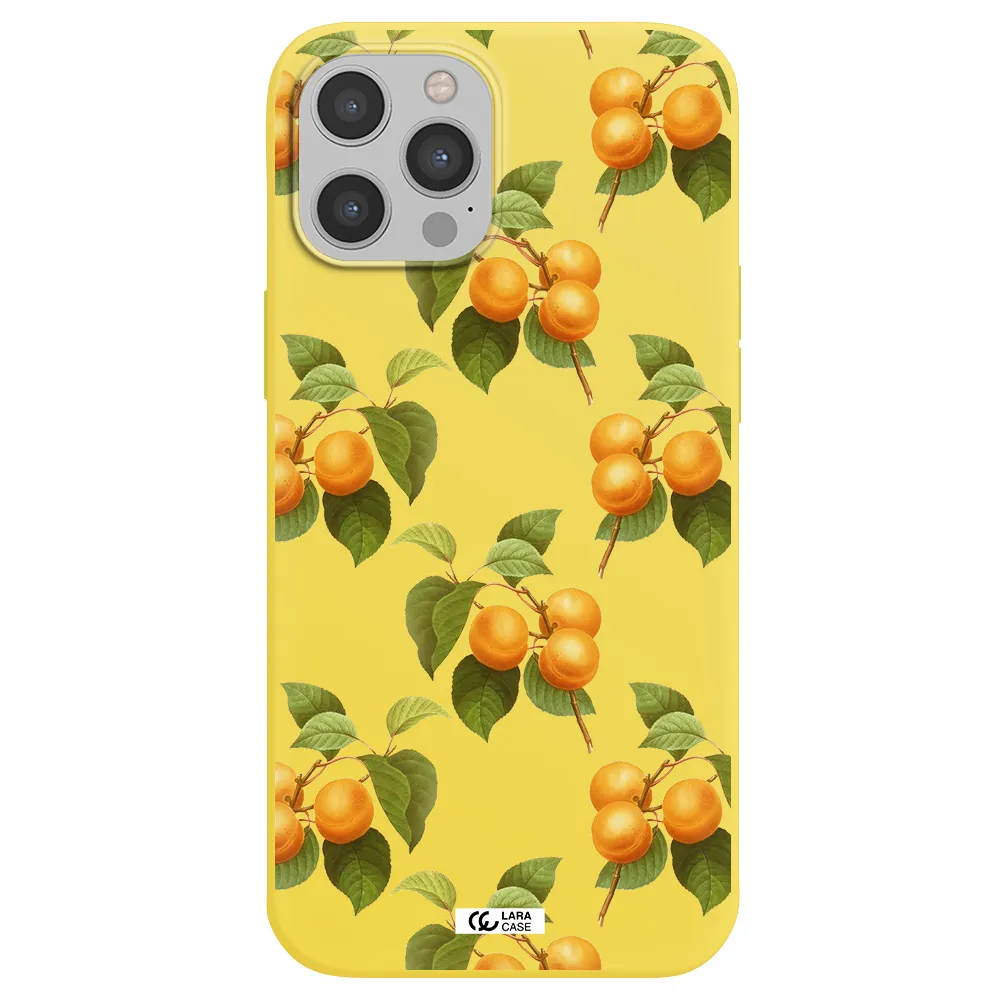 Apricot Apple iPhone 12 pro max Silicone canary yellow Case