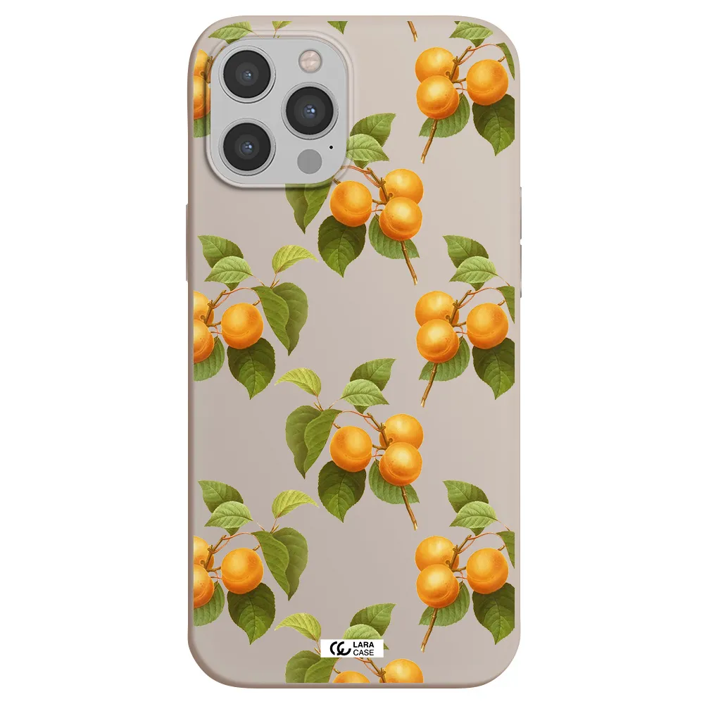 Apricot Apple iPhone 12 pro max Silicone Stone Case