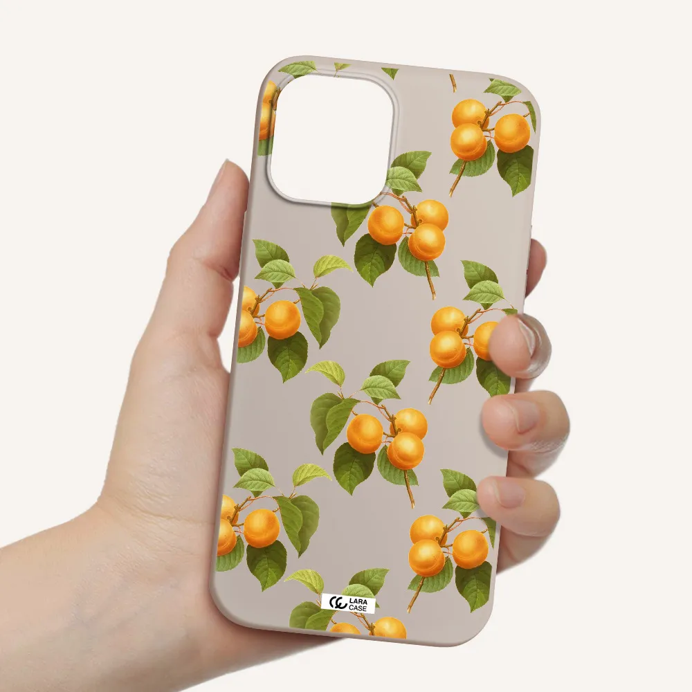 Apricot Apple iPhone 12 pro max Silicone Stone Case