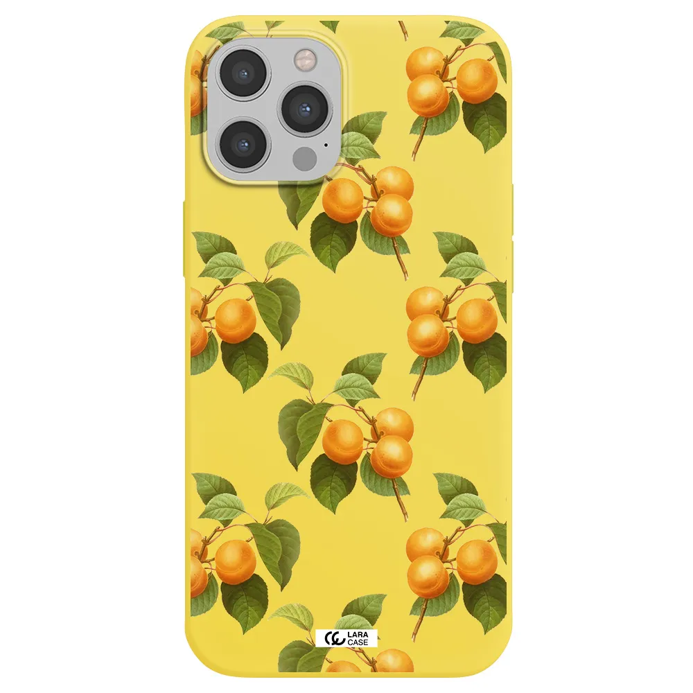 Apricot Apple iPhone 12 pro Silicone canary yellow Case