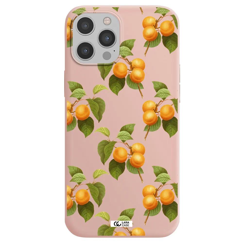 Apricot Apple iPhone 12 pro Silicone pastel pink Case