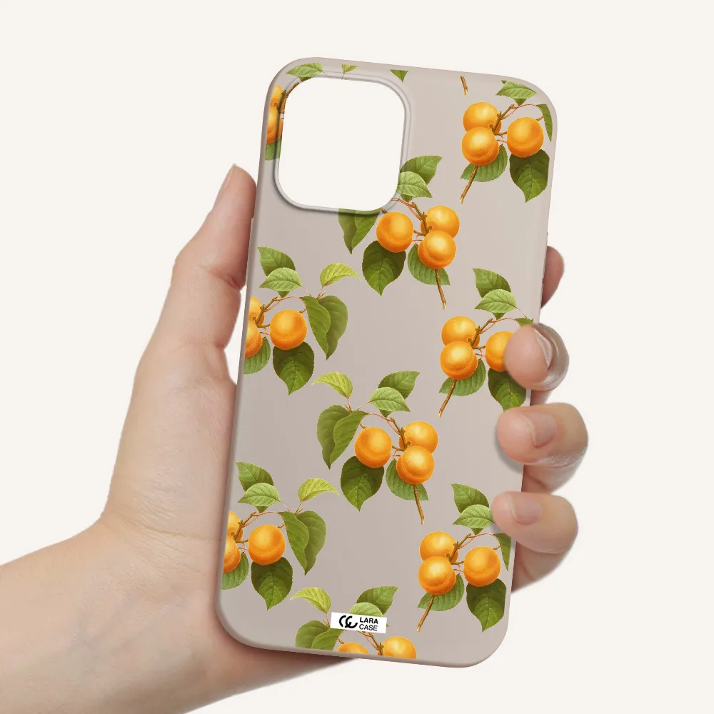 Apricot Apple iPhone 12 pro Silicone Stone Case