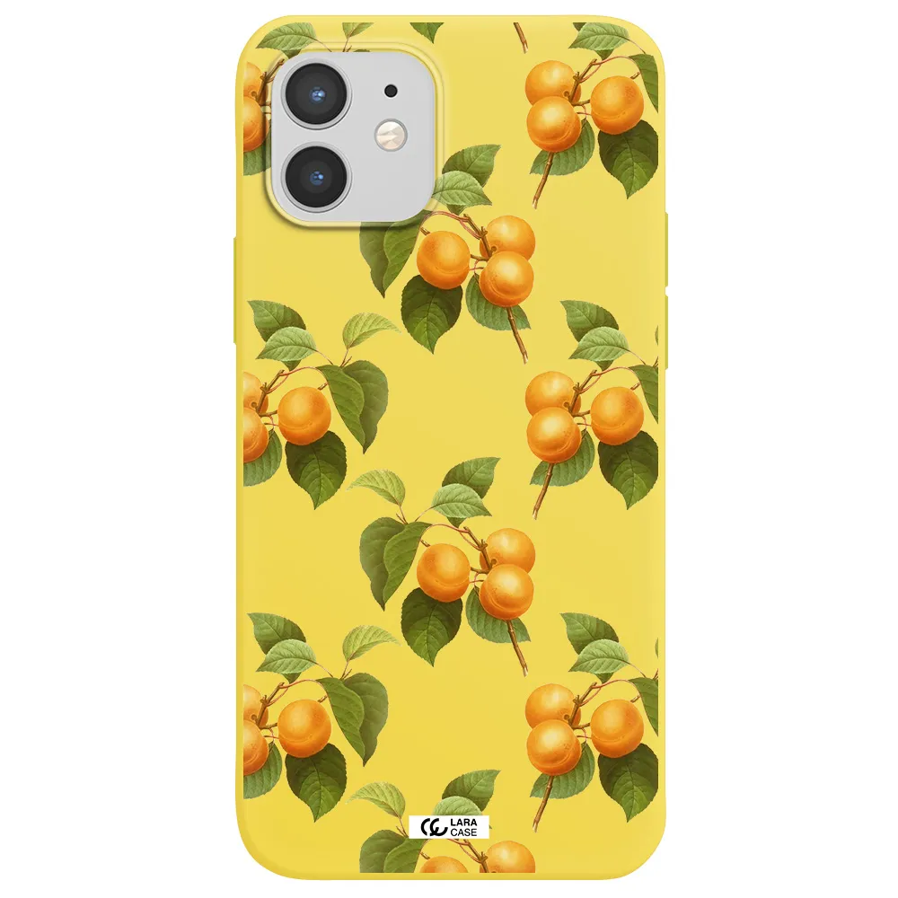 Apricot Apple iPhone 12 Silicone canary yellow Case