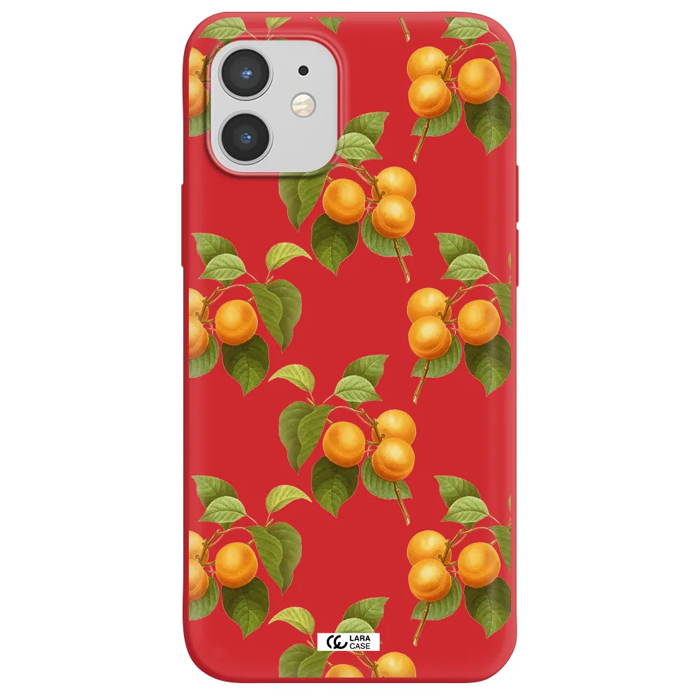 Apricot Apple iPhone 12 Silicone Imperial Red Case