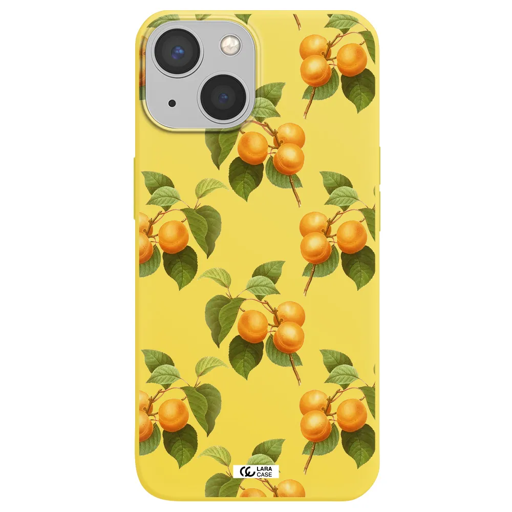 Apricot Apple iPhone 13 mini Silicone canary yellow Case
