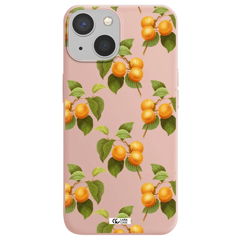 Apricot Apple iPhone 13 Silicone pastel pink Case