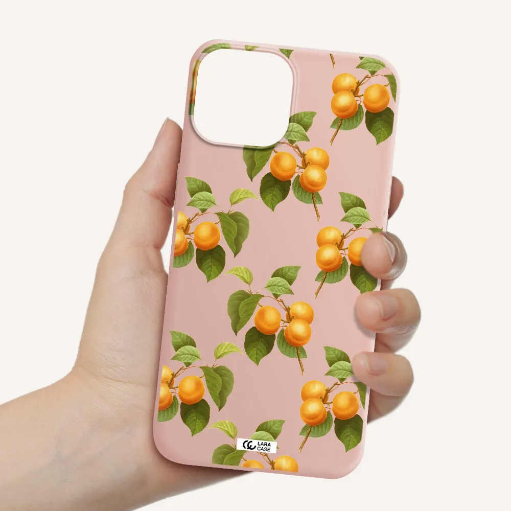 Apricot Apple iPhone 13 Silicone pastel pink Case
