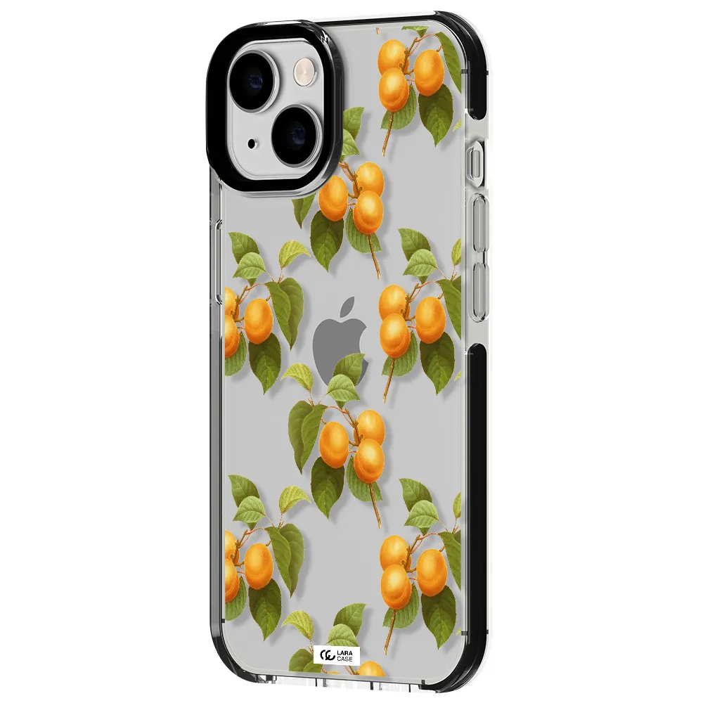 Apricot Apple iPhone 14 impact black border Case