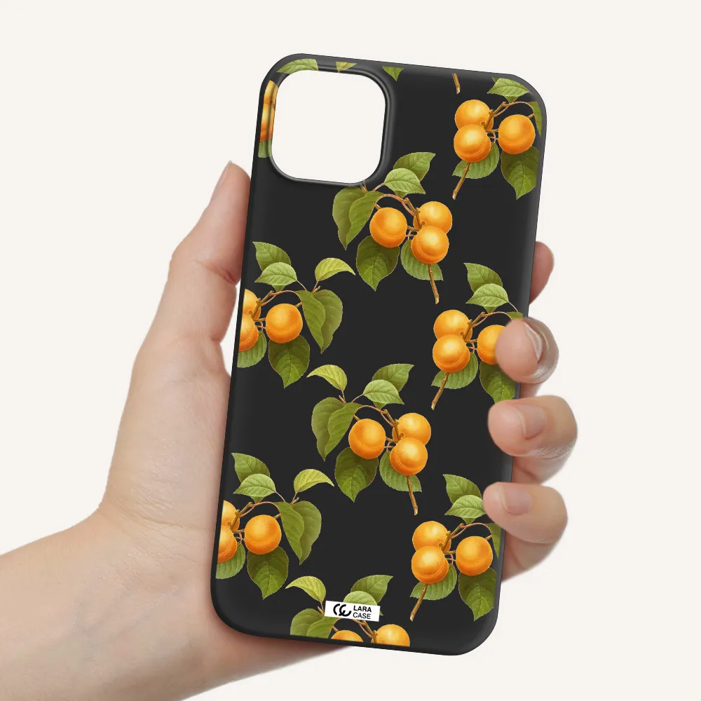 Apricot Apple iPhone 14 plus Silicone black Case