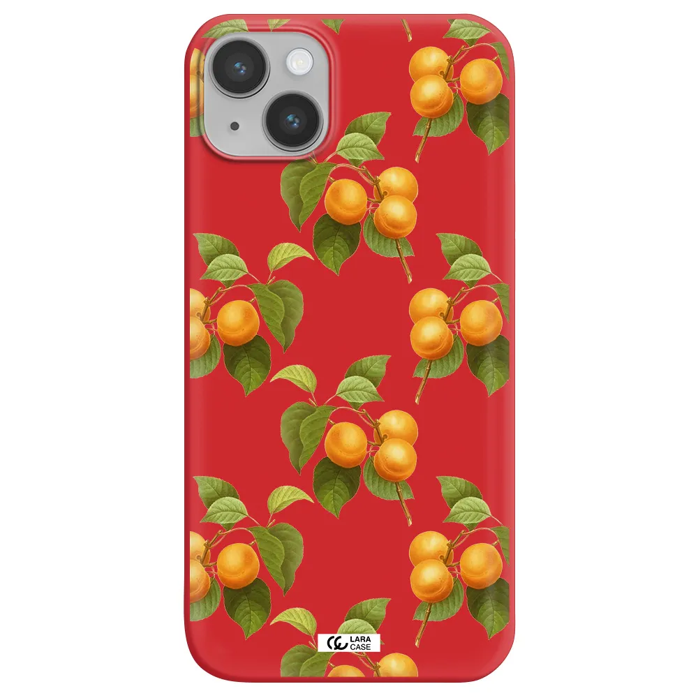 Apricot Apple iPhone 14 plus Silicone Imperial Red Case