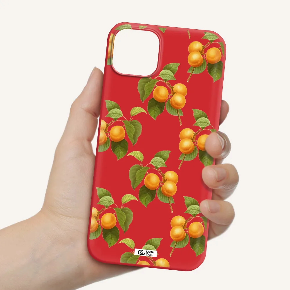 Apricot Apple iPhone 14 plus Silicone Imperial Red Case