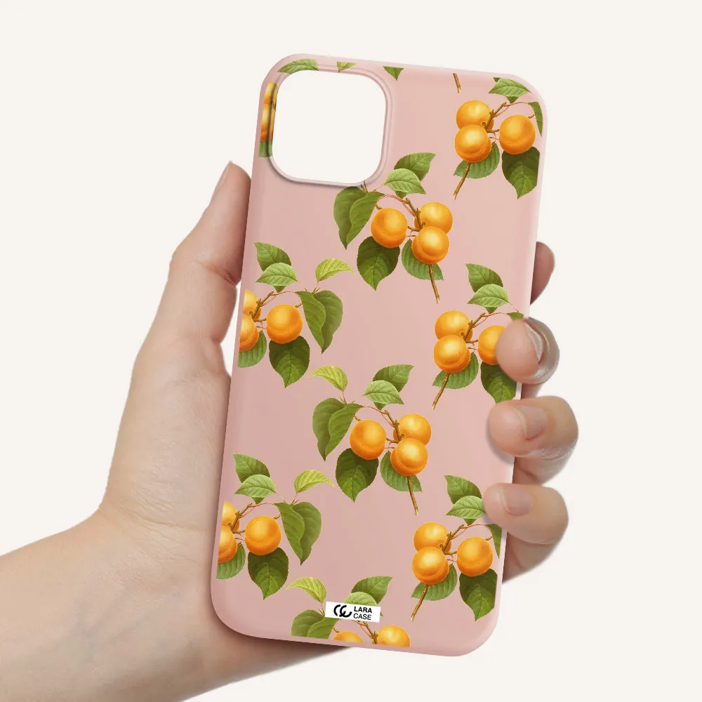 Apricot Apple iPhone 14 plus Silicone pastel pink Case