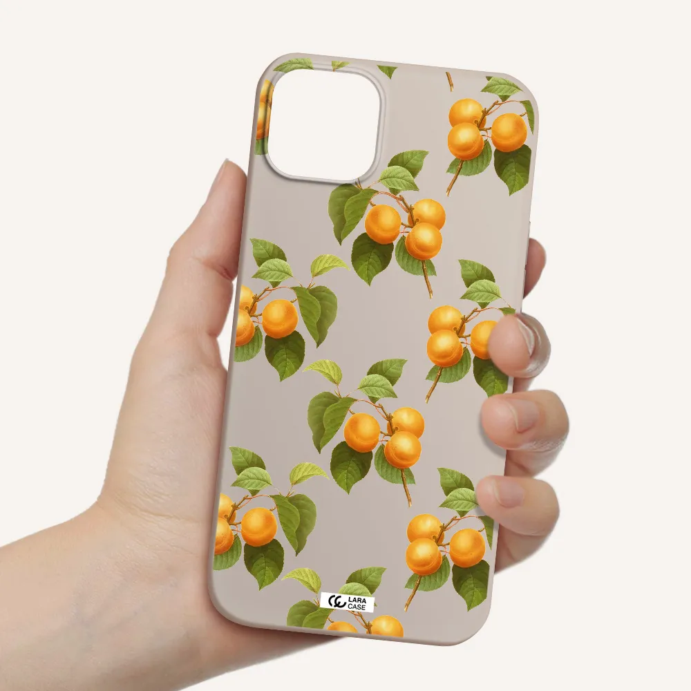Apricot Apple iPhone 14 plus Silicone Stone Case