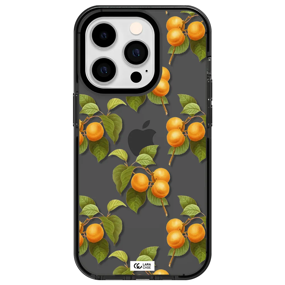 Apricot Apple iPhone 14 pro impact Smoke Black Case