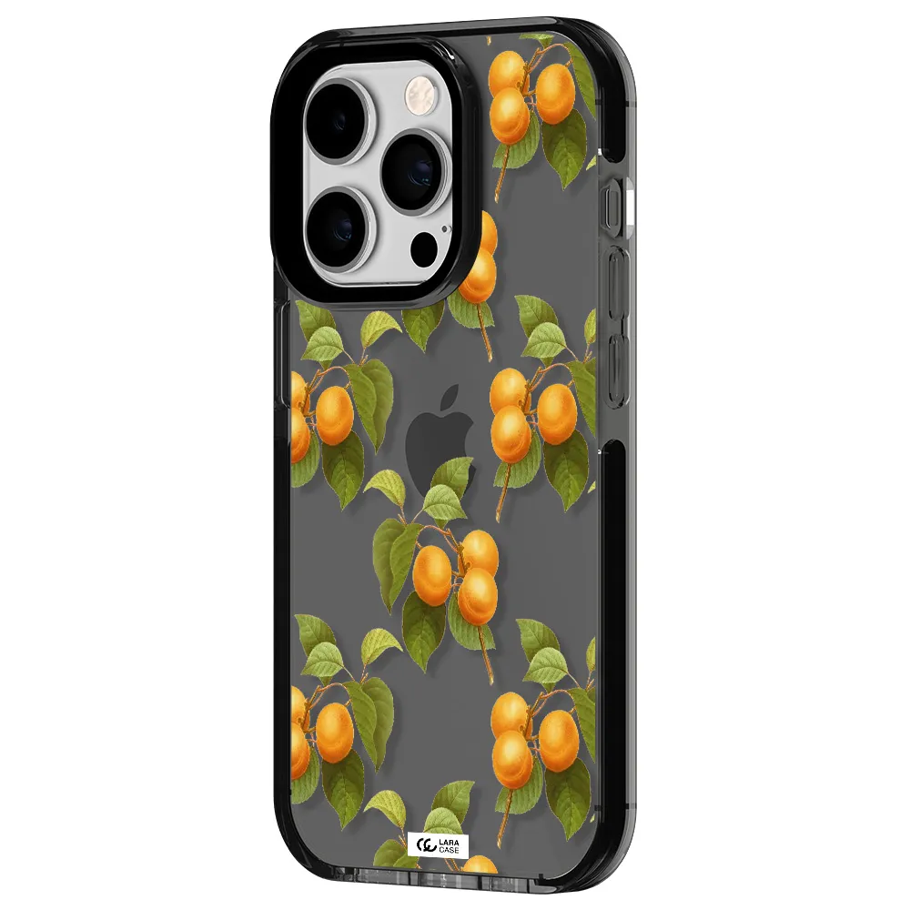 Apricot Apple iPhone 14 pro impact Smoke Black Case