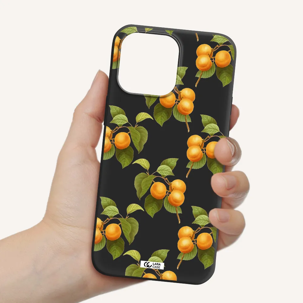 Apricot Apple iPhone 14 pro max Silicone black Case