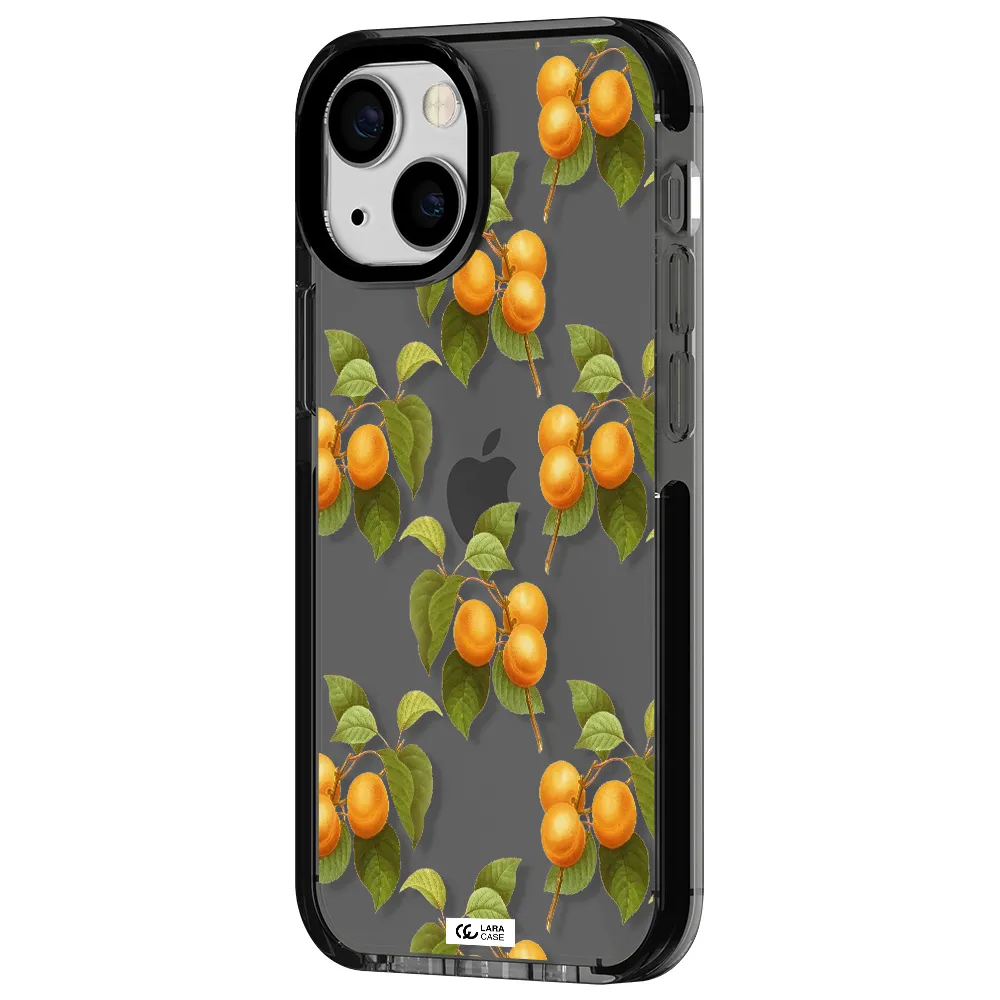 Apricot Apple iPhone 15 impact Smoke Black Case