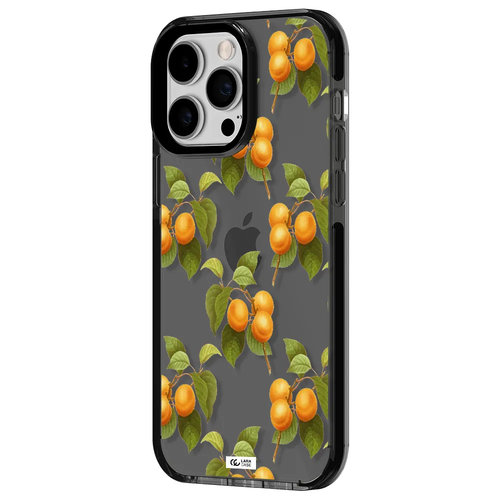 Apricot Apple iPhone 15 Pro Max impact Smoke Black Case