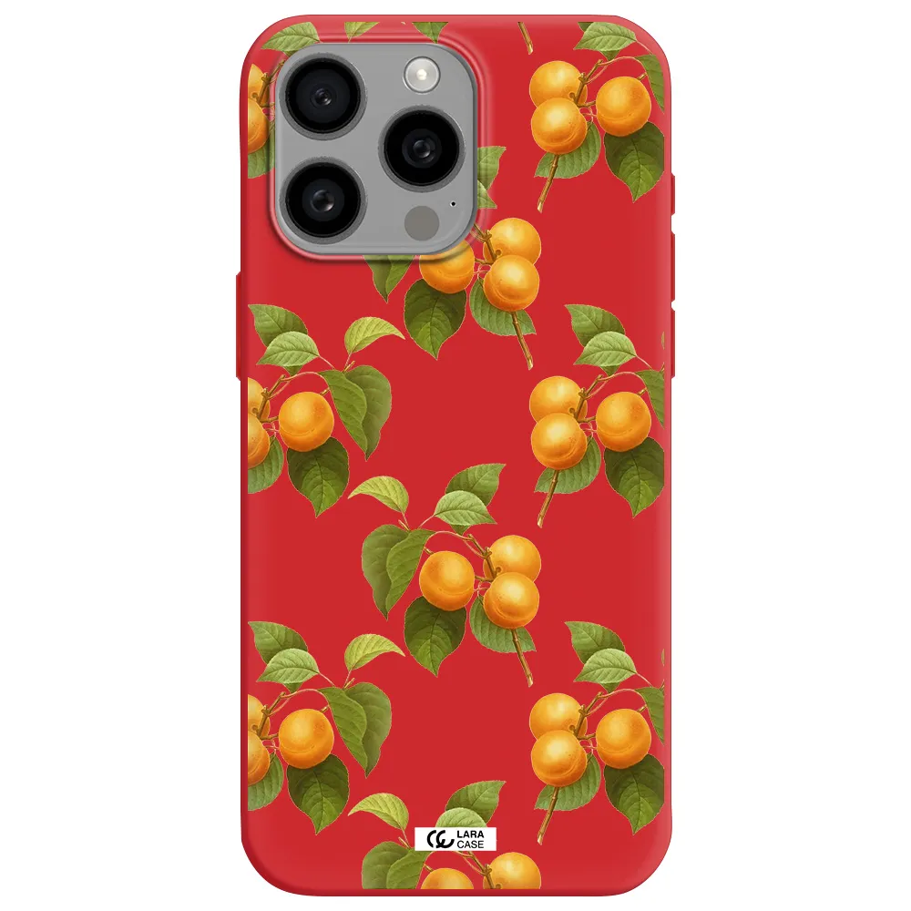 Apricot Apple Iphone 15 Pro Max Silicone Imperial Red Case