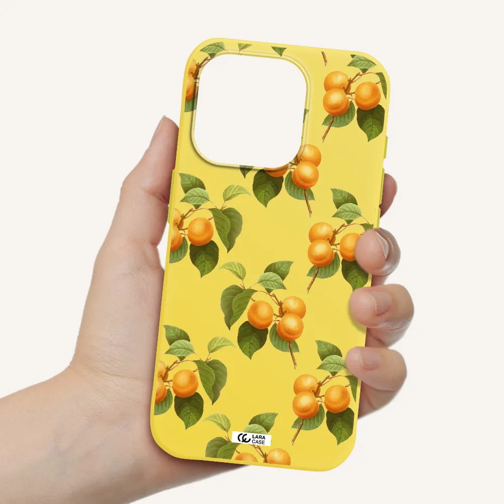 Apricot Apple Iphone 15 Pro Silicone Canary Yellow Case