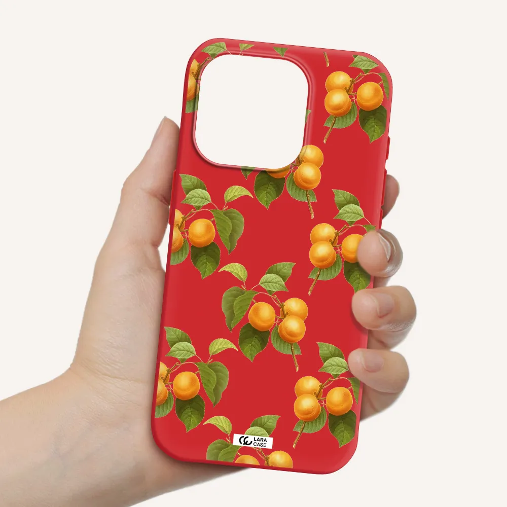 Apricot Apple Iphone 15 Pro Silicone Imperial Red Case