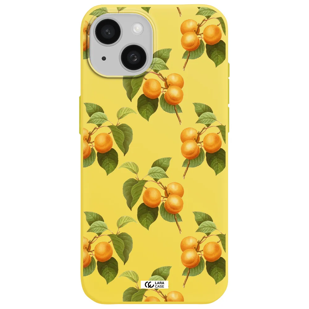 Apricot Apple iPhone 15 Silicone canary yellow Case