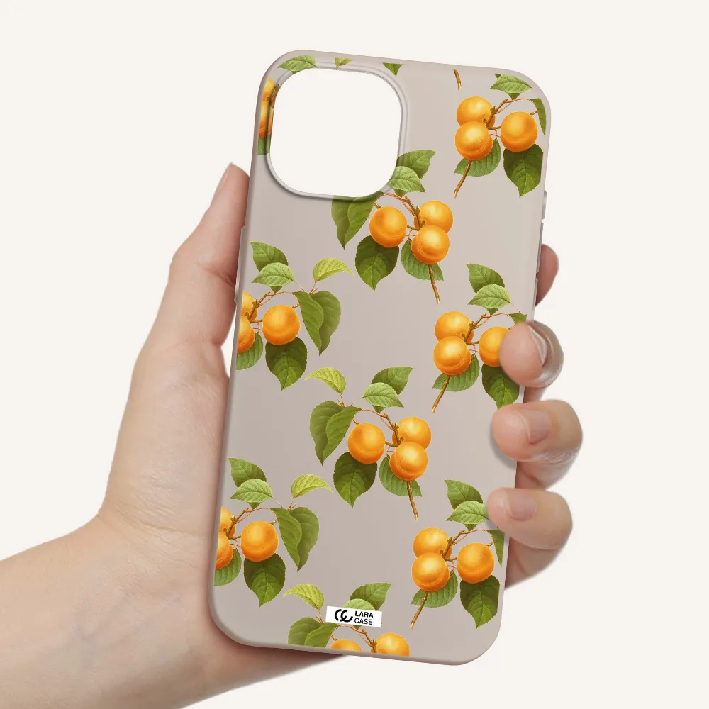 Apricot Apple iPhone 15 Silicone Stone Case