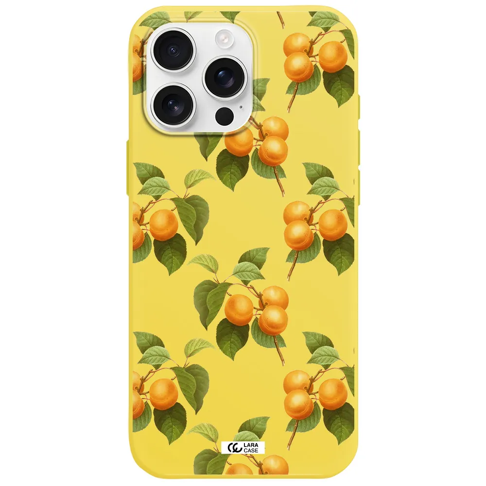 Apricot Apple Iphone 16 Pro Max Silicone Canary Yellow Case