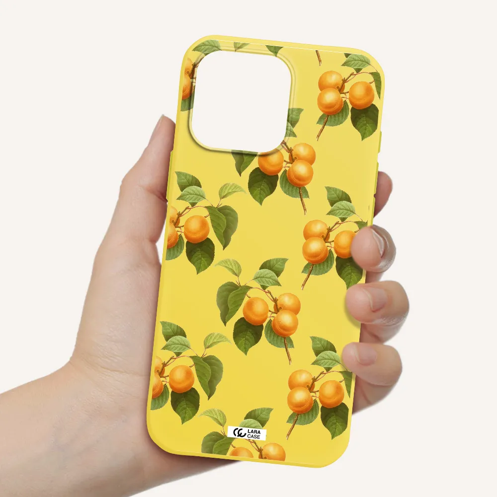 Apricot Apple Iphone 16 Pro Max Silicone Canary Yellow Case