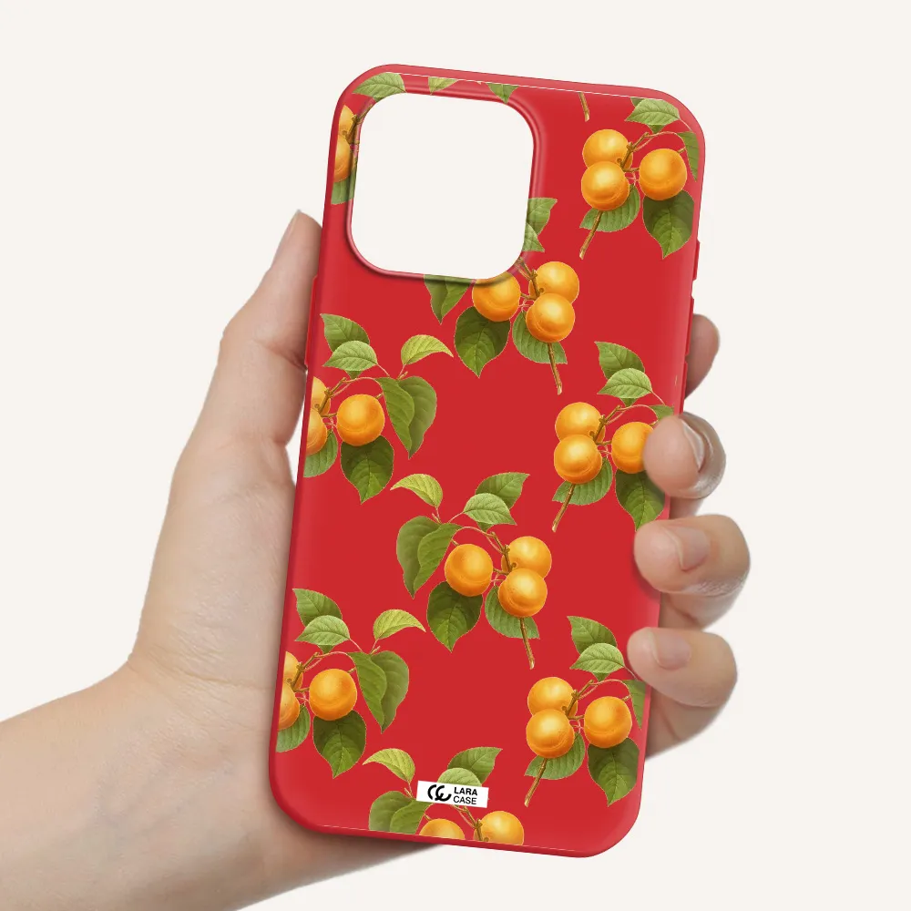 Apricot Apple Iphone 16 Pro Max Silicone Stone Case