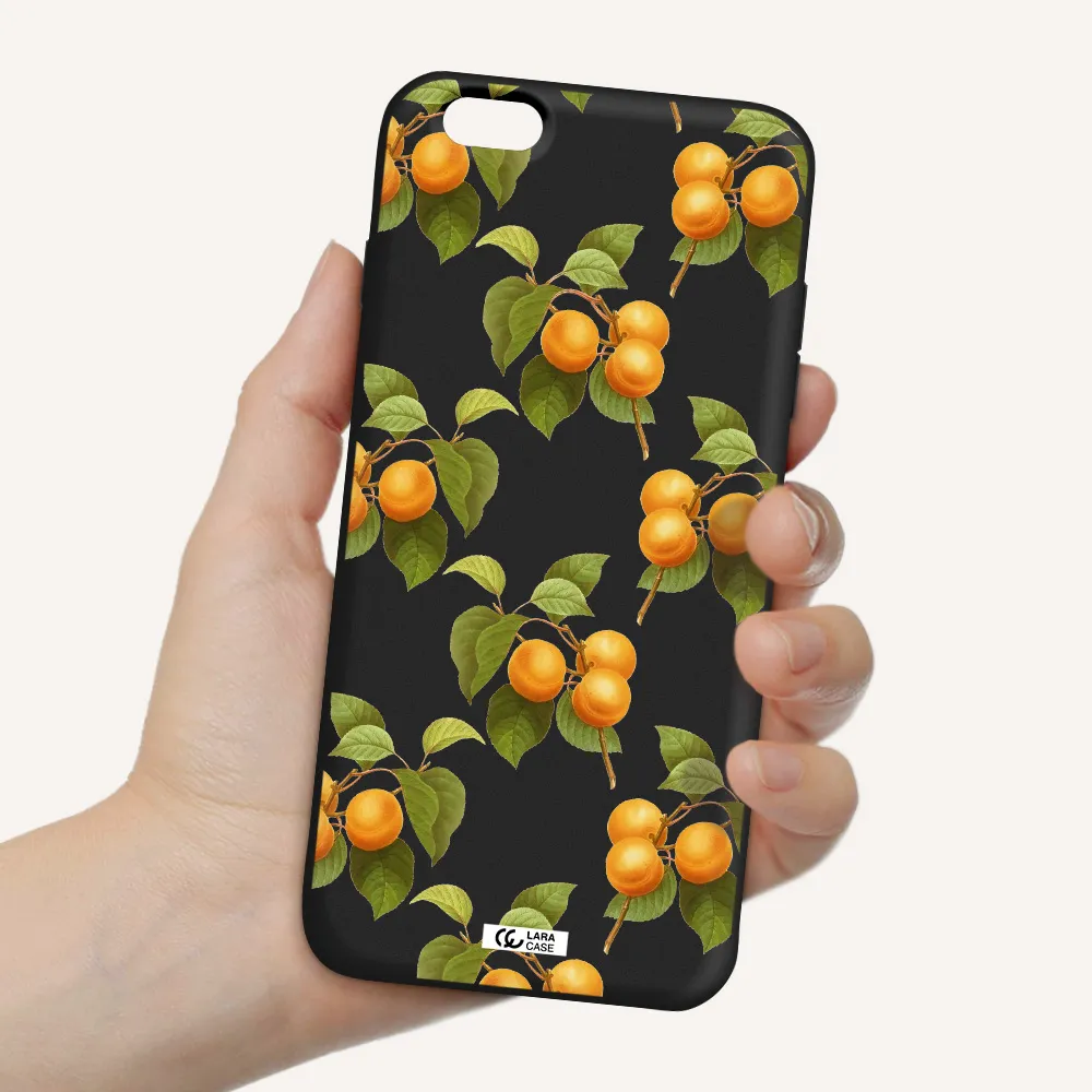 Apricot Apple iPhone 6 plus Silicone black Case