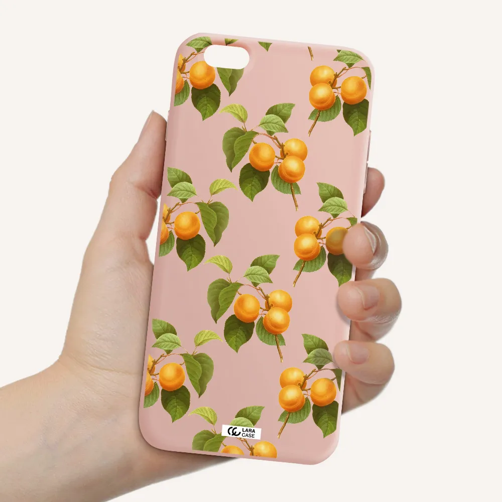 Apricot Apple iPhone 6 plus Silicone pastel pink Case