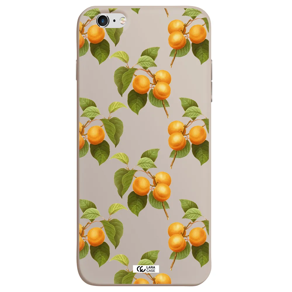 Apricot Apple iPhone 6 plus Silicone Stone Case