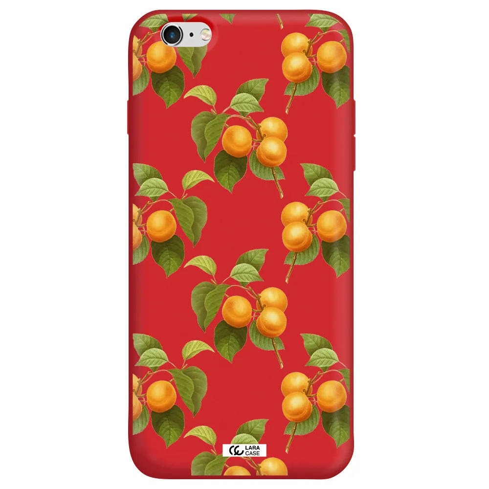 Apricot Apple iPhone 6 s plus Silicone Imperial Red Case