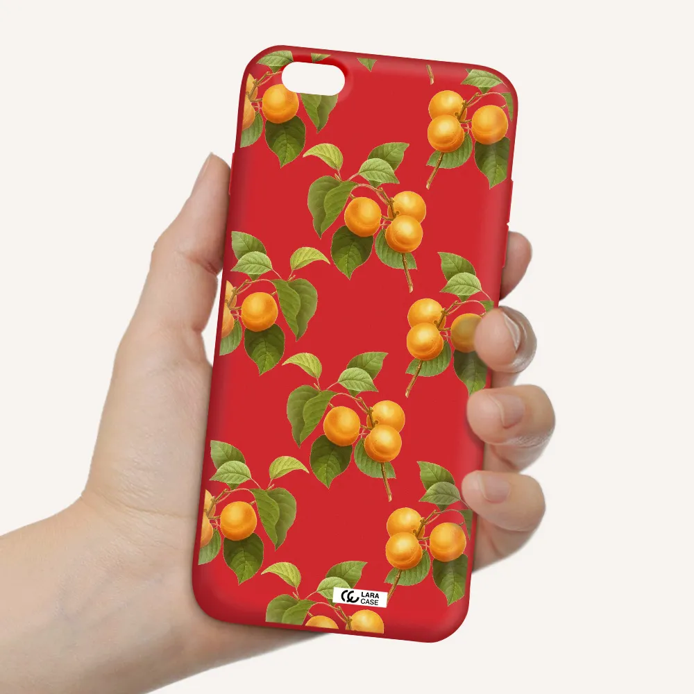 Apricot Apple iPhone 6 s plus Silicone Imperial Red Case