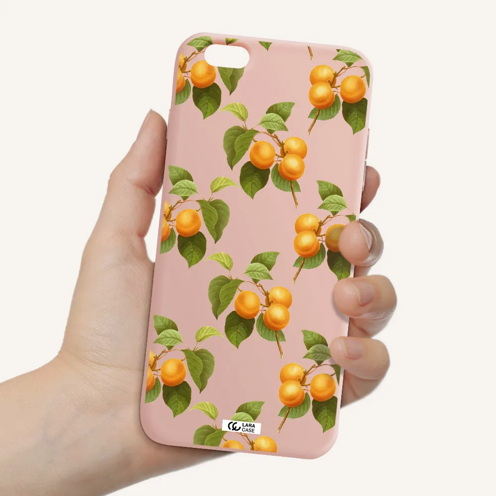 Apricot Apple iPhone 6 s plus Silicone pastel pink Case